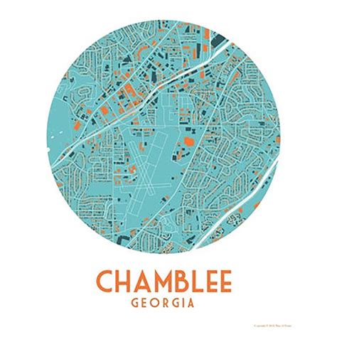 Chamblee Map Art | Chamblee Gift | Georgia Gift