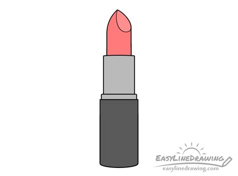 How to Draw Lipstick Step by Step - EasyLineDrawing