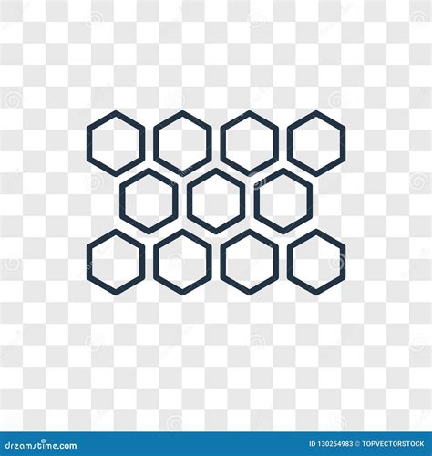 Honeycomb Concept Vector Linear Icon Isolated on Transparent Background, Honeycomb Concept ...