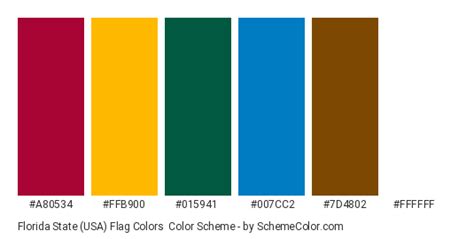 Florida State (USA) Flag Colors Color Scheme » Blue » SchemeColor.com