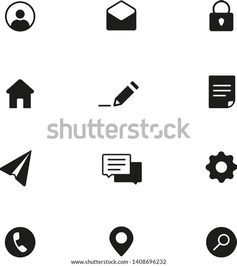 Black White Web Icons Pack Base Stock Vector (Royalty Free) 1408696232 ...