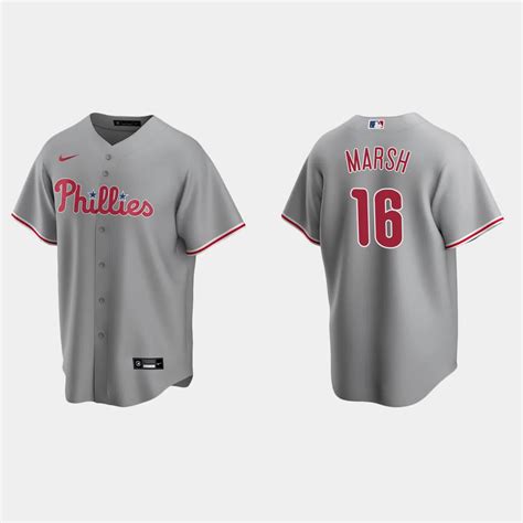 Philadelphia Phillies Brandon Marsh Replica Road Jersey - Gray - OKMLBSHOP