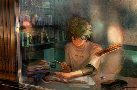 Izuku Midoriya Study Time - 4K Ultra HD Wallpaper by Taro-k