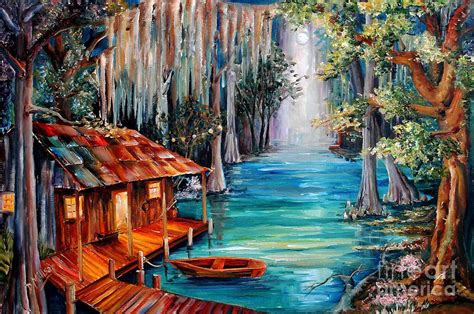 Moon on the Bayou Painting by Diane Millsap - Fine Art America