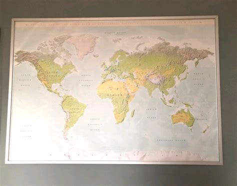 ***RARE - LARGE IKEA WORLD MAP + FRAME*** | in Southside, Glasgow | Gumtree