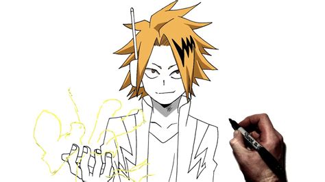 How To Draw Denki Kaminari | Step By Step | My Hero Academia - YouTube