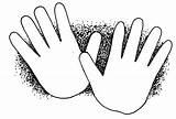 Hand Coloring Page sketch template