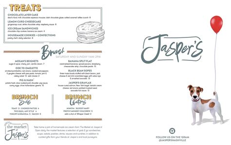 See the Menu for Jasper’s — Deb Paquette’s New Casual American Restaurant on West End - Eater ...