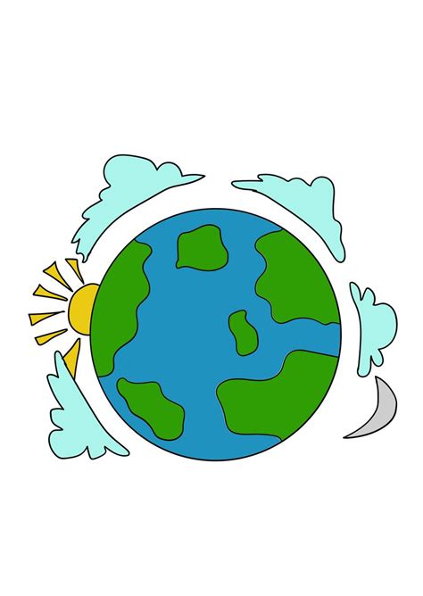 Earth Day Drawing Vector in EPS, Illustrator, JPG, PSD, PNG, SVG ...