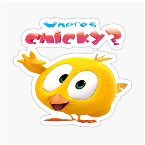 "where's chicky" Sticker for Sale by Par-kids | Redbubble