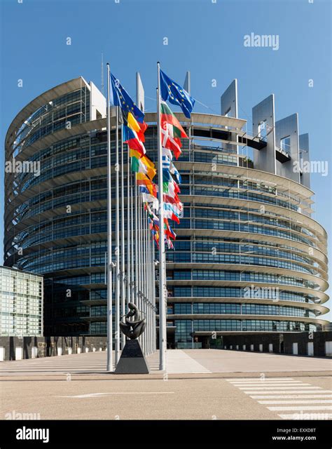 The European Parliament building, Strasbourg, France, Europe Stock ...