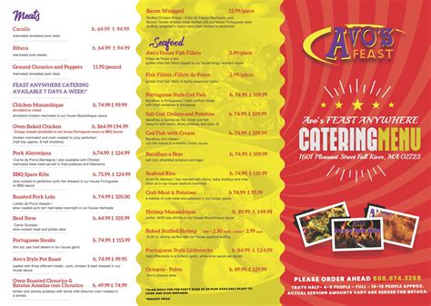 Catering Anywhere Menu - Avo's FEAST