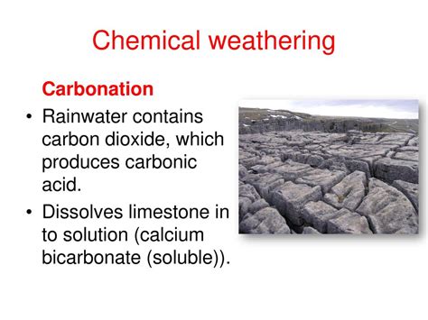 Chemical Weathering Carbonation