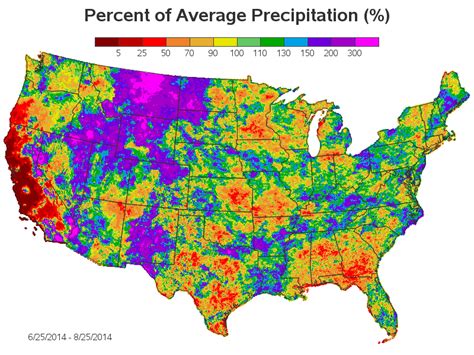 Percent of Average Precipitation map