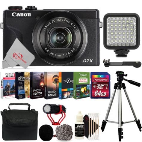 Canon Powershot G7 X Mark Iii Black Best 4k Vlogging Point & Shoot Camera Bundle, 1 - Fred Meyer