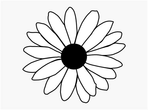 Daisy Clipart Tumblr - Black And White Daisy Clip Art, HD Png Download - kindpng