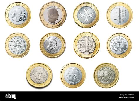 euro 1 coin currency europe money wealth Stock Photo - Alamy