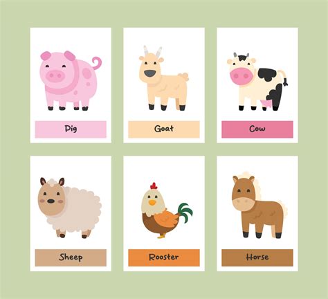 5 Best Printable Animal Cards With Words PDF for Free at Printablee