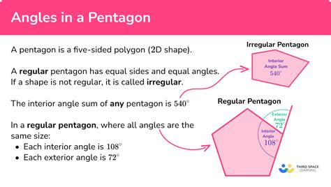 Angles In A Pentagon - GCSE Maths - Steps & Examples