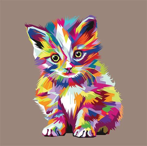 cute cat pop art 3606572 Vector Art at Vecteezy