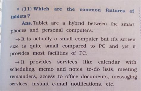 Which are the common features of tablets ? - Brainly.in