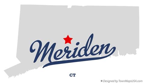 Map of Meriden, CT, Connecticut