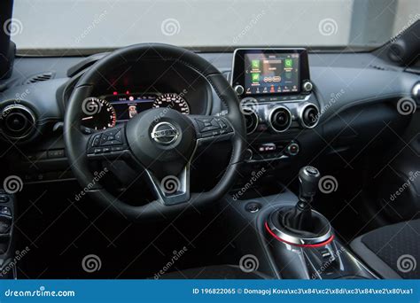 Nissan Juke Interior with Black and Red Details. 2020 Year Model ...