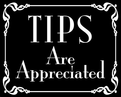 5" tips are appreciated tip jar sticker decal usa made - Decals & Stickers