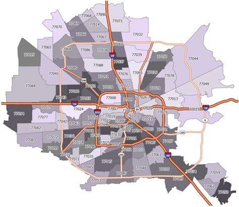 Houston Zip Code Map - GIS Geography