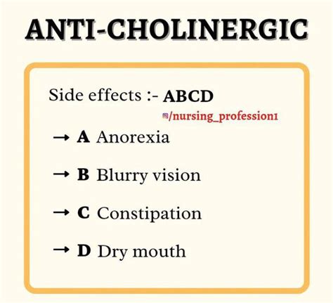 Anticholinergic Drugs-Side Effects - MEDizzy