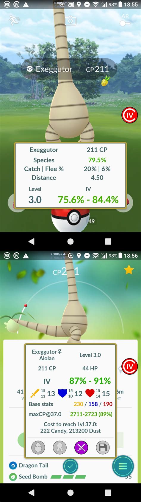 PSA: Calcy IV returns wrong results on Alola Exeggutor in the catch ...