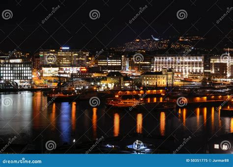 Oslo at night editorial image. Image of scandinavia, oslo - 50351775