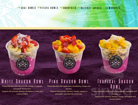 Acai Express CB menu in Cocoa Beach, Florida, USA