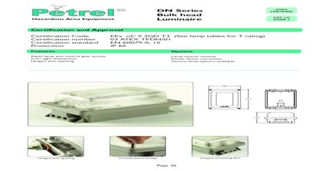 Zone 2 Hazardous Area Lighting (ATEX) - Explosion Proof Lighting - Bulkhead Luminaire - 80w HPMV ...