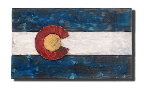 Colorado Flag Handmade Distressed Wood This item and more can be found ...