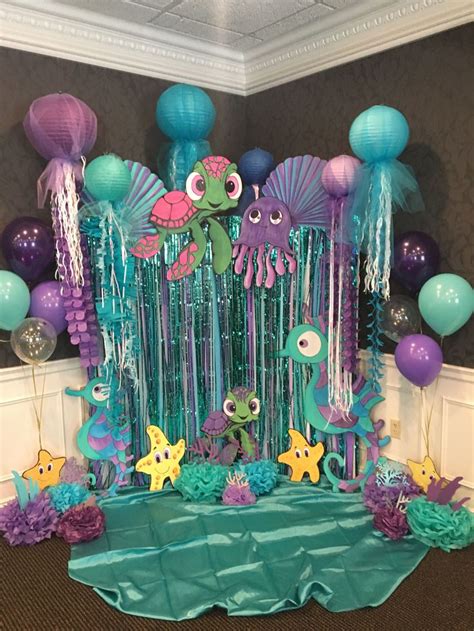 Mermaid party backdrop Spa birthday parties Spa-birthday-parties Girls birt… | Mermaid theme ...