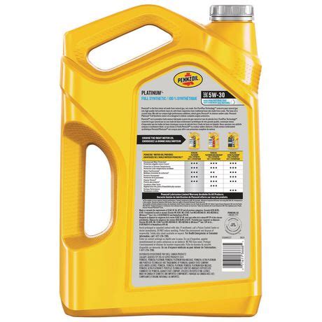 Pennzoil Platinum Synthetic 5W30 Motor Oil 5L | Walmart Canada