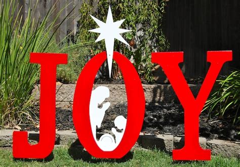 Nativity Joy Christmas Sign for the Yard by IvysWoodCreations