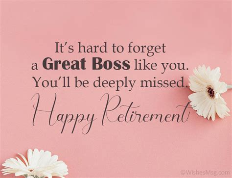 80+ Retirement Wishes and Messages For Boss - WishesMsg