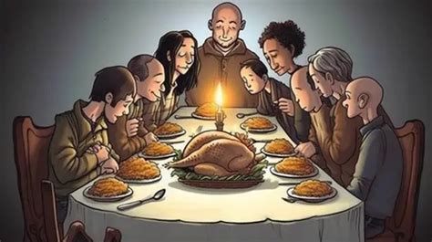 An Icon And Cartoon Has The Image Of Thanksgiving Dinner Background ...