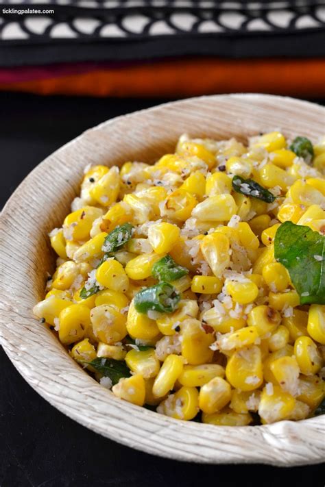 Sweet Corn Sundal Recipe - Navratri Sundal Recipes - Tickling Palates