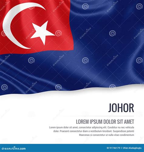 Malaysian State Johor Flag. Stock Illustration - Illustration of navy ...