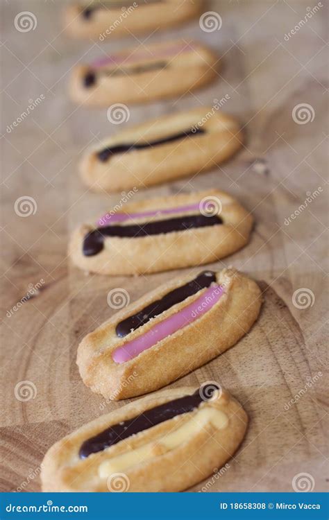 Butter cookies with icing stock photo. Image of icing - 18658308