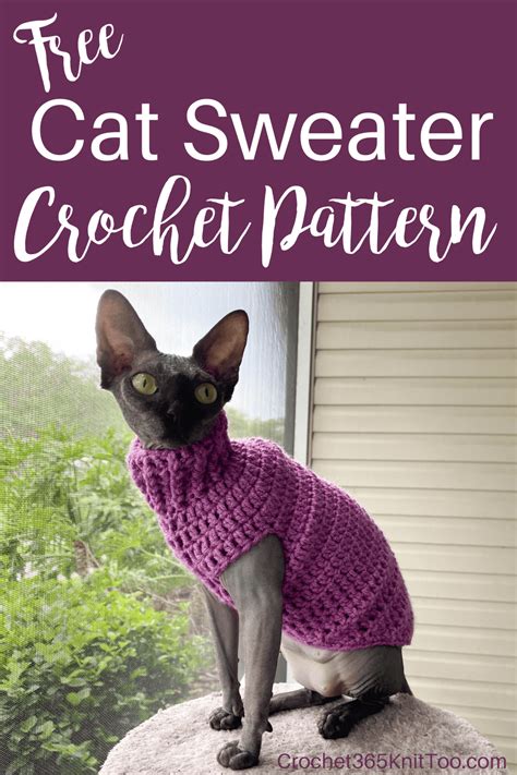 Crochet Cat Sweater - Crochet 365 Knit Too