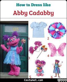 Abby Cadabby costume purple hair tied in pigtails and wearing a sky ...