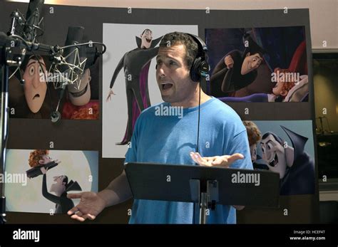 HOTEL TRANSYLVANIA 2, Adam Sandler in studio recording voice for ...