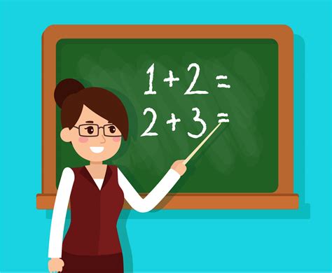 Teacher Teaching Math In a Classroom 230227 Vector Art at Vecteezy