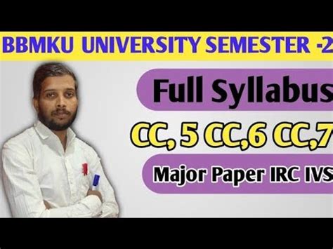 BBMKU University Semester 2 Common Courses Syllabus 2023 || CC-6 CC-7 Syllabus|| BA Bcom Bsc ...