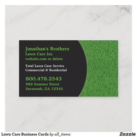 Lawn Care Business Cards | Zazzle.com in 2020 | Lawn care business cards, Lawn care business ...