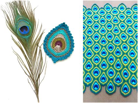 Java Peacock Feather Motif Blanket: Free JAYG Instructions ...